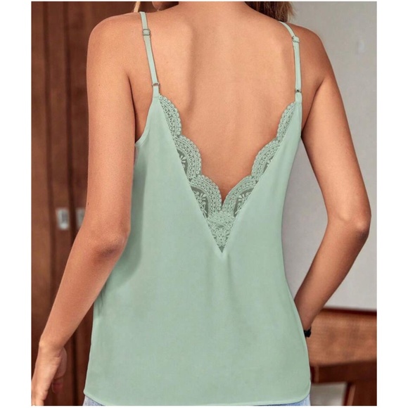 Boho Lace Backless Cami Tank Top - Picture 7 of 9